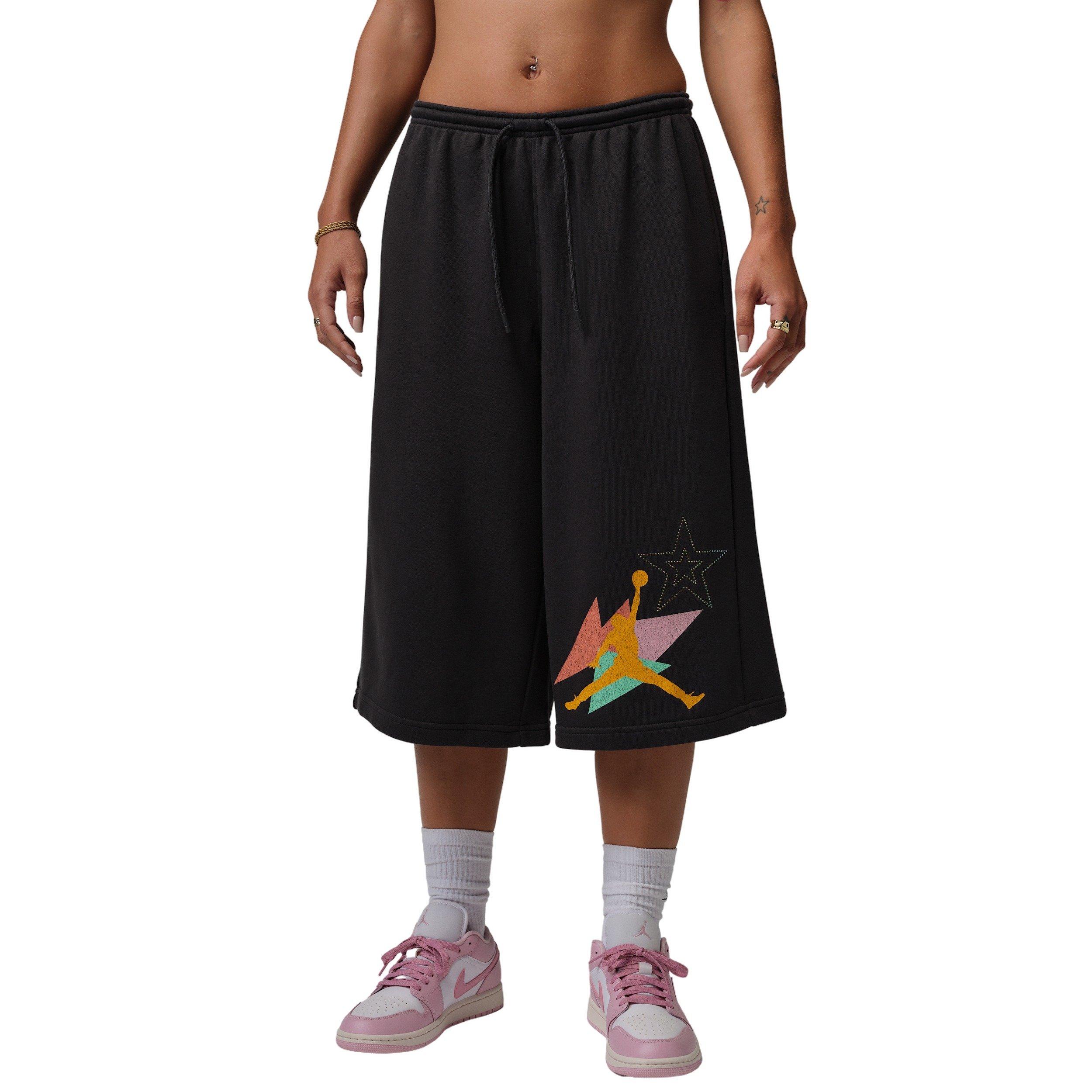 Jordan Women's Brooklyn Fleece French Terry Big Shorts - BLACK